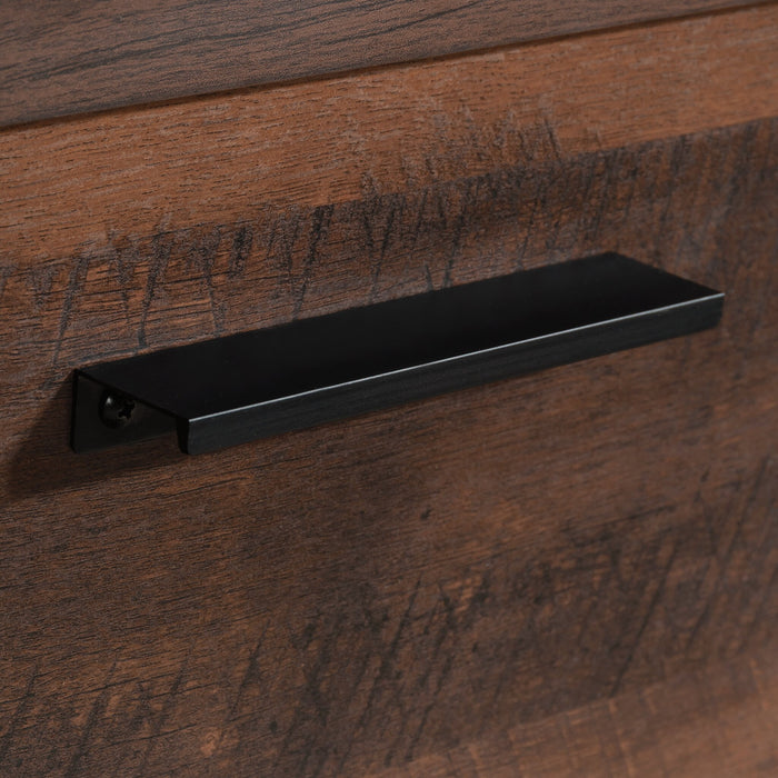 Briarbrook 64.02\" Commercial Grade Office Credenza with 2-Drawers & Cabinets - Brown