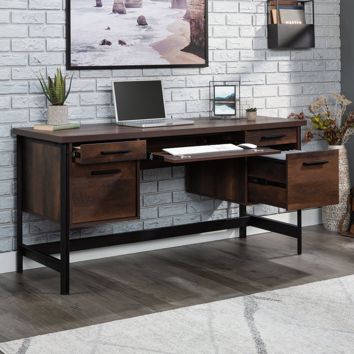 Briarbrook 60\" Commercial Grade Computer Office Desk with 5-Drawers - Brown
