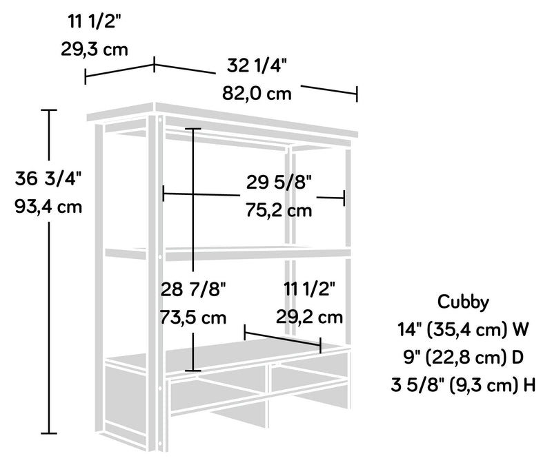 Briarbrook 32.28\" Commercial Grade Utility Hutch - Brown