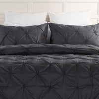 Brianna 3-Piece Full/Queen Comforter Set - Dark grey 