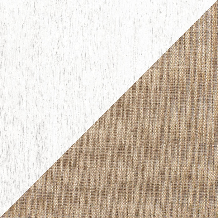 Bryn 3pc Dining Package with 42\" Drop-Leaf Table & 2 Chairs, Fabric -Two-Tone White & Brown