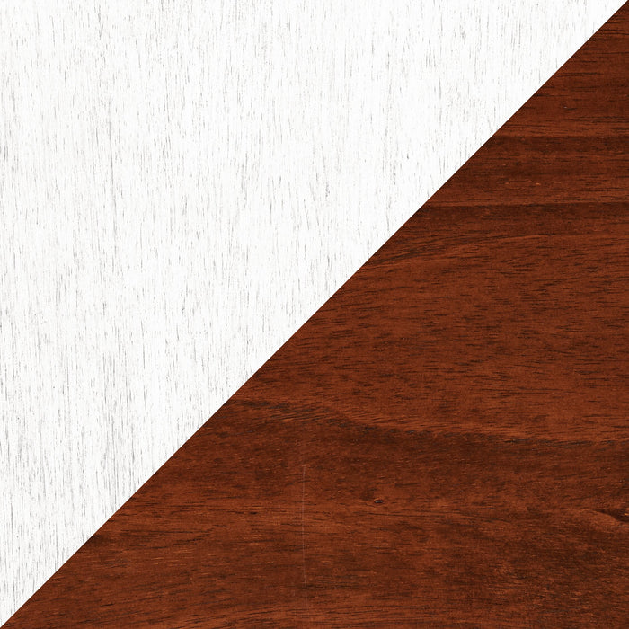 Bryn 3pc Dining Package with 42\" Drop-Leaf Table & 2 Chairs, Fabric -Two-Tone White & Brown