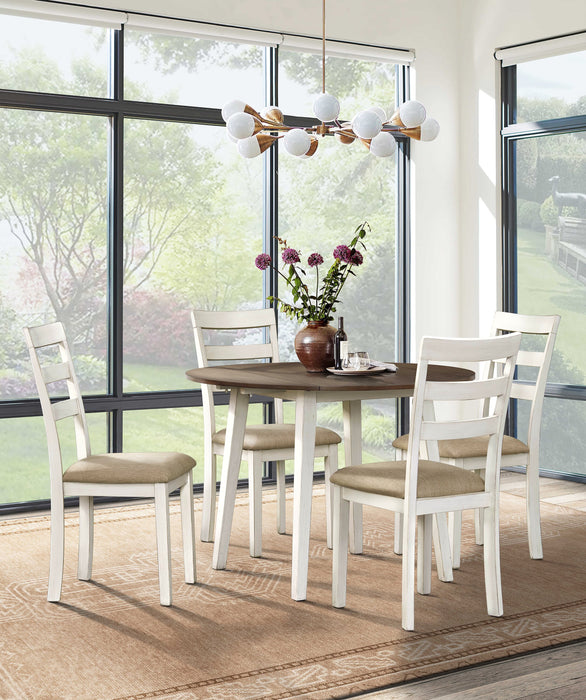 Bryn Dining Chair with Fabric Seat, Ladder-Back – White