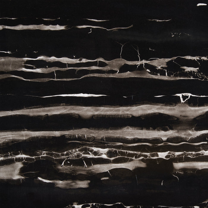 Burk Dining Table with Epoxy Resin Marble-Look Top, 72\"W - Black