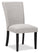 ["Burk Dining Chair with Polyester Fabric - White"]