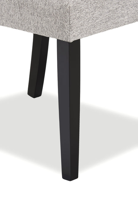 Burk Dining Chair with Polyester Fabric - White