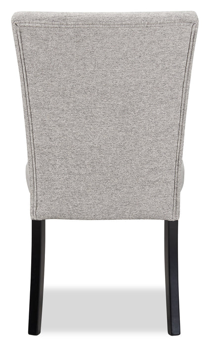 Burk Dining Chair with Polyester Fabric - White