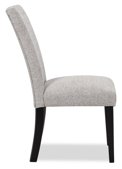 Burk Dining Chair with Polyester Fabric - White
