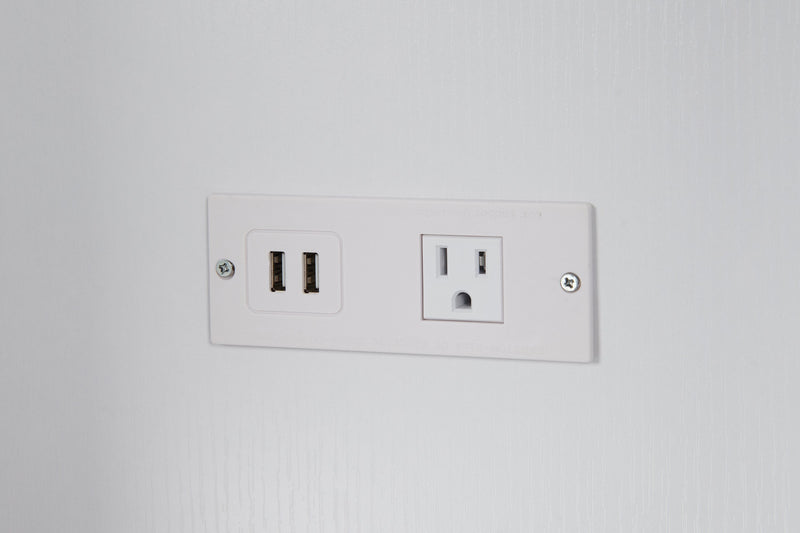 Cade 20.75\" Modern Audio Stand with Storage and Cable Management  - Whitewash