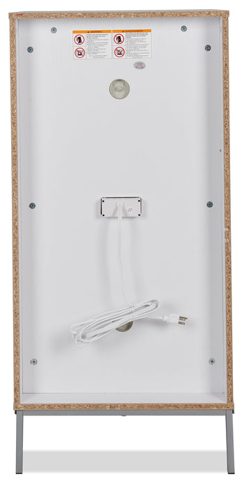 Cade 20.75\" Modern Audio Stand with Storage and Cable Management  - Whitewash