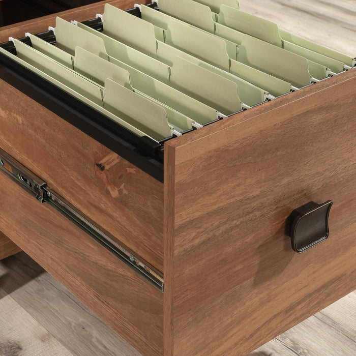 Cannery Bridge Commercial Grade Computer Office Desk with 3-Drawers & Cabinet - Brown