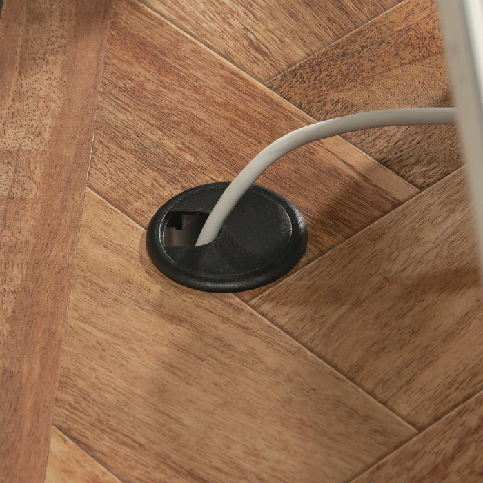 Cannery Bridge Commercial Grade Computer Office Desk with 3-Drawers & Cabinet - Brown