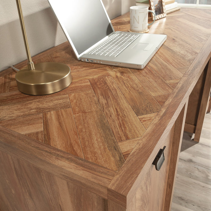 Cannery Bridge Commercial Grade Computer Office Desk with 3-Drawers & Cabinet - Brown