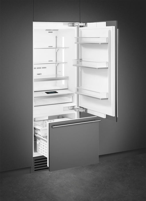 Smeg 16.42 Cu. Ft. Built-In Panel-Ready Bottom-Freezer Refrigerator - CB465UI