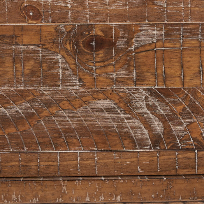 Cedar Dining Table, Pine Wood, Trestle-Base, 72.07\"W - Brown