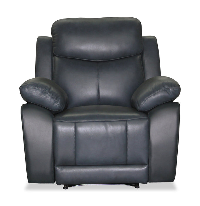 Corbin 40.16\" Top-Grain Genuine Leather Reclining Chair - Blue