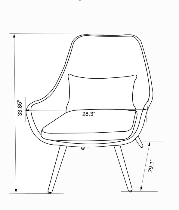 Costa Outdoor Patio Lounger Chair - Hand-Woven Resin Wicker & Metal, UV & Weather Resistant - Dark Grey/Blue