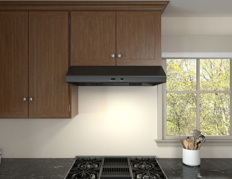 Zephyr Cyclone 36\" Under Cabinet Range Hood - Black Stainless Steel - AK6536CBS