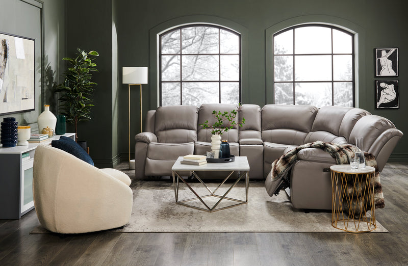 Alexis 60\" Antiqued-Brass and Stone Floor Lamp