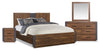 Scott Living Dante 6pc Bedroom Set with Bed, Dresser, Mirror & Nightstand, Brown - Queen Size