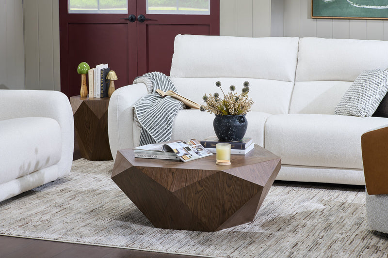 Dawson 37” Modern Coffee Table - Light Brown