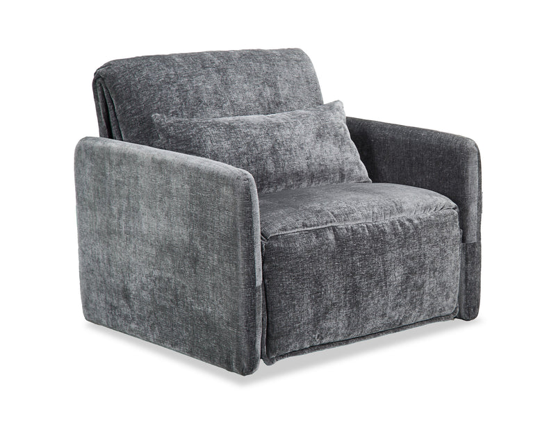 Dawn 42\" Chenille Fabric Sleeper Chair - Grey