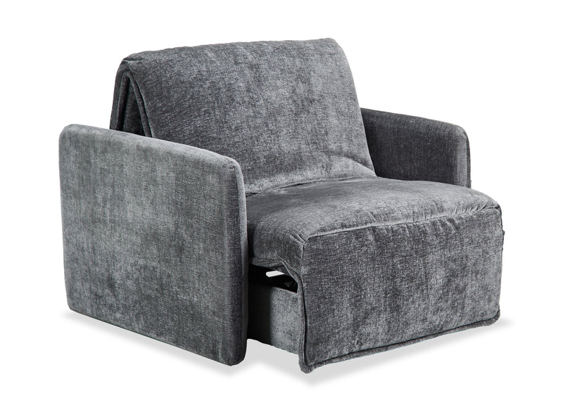Dawn 42\" Chenille Fabric Sleeper Chair - Grey