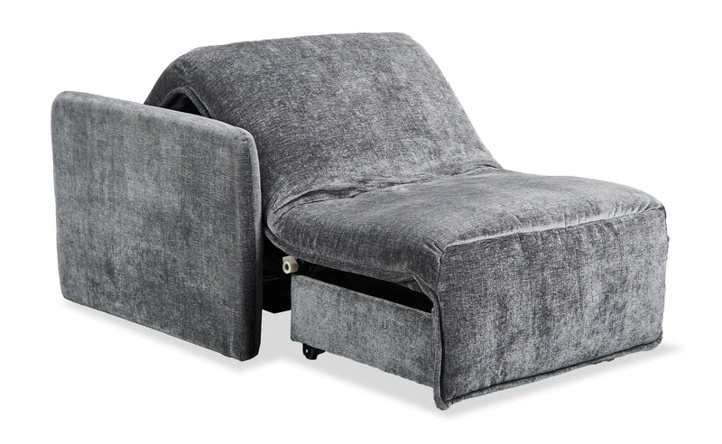 Dawn 42\" Chenille Fabric Sleeper Chair - Grey