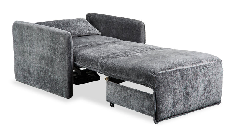 Dawn 42\" Chenille Fabric Sleeper Chair - Grey