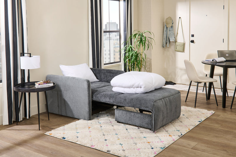 Dawn 42\" Chenille Fabric Sleeper Chair - Grey