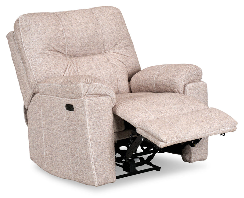 Made in Canada Dawson 40\" Fabric Power Reclining Chair with USB Port - Beige