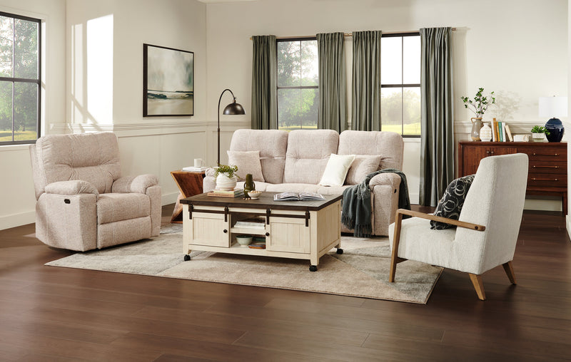 Made in Canada Dawson 40\" Fabric Power Reclining Chair with USB Port - Beige