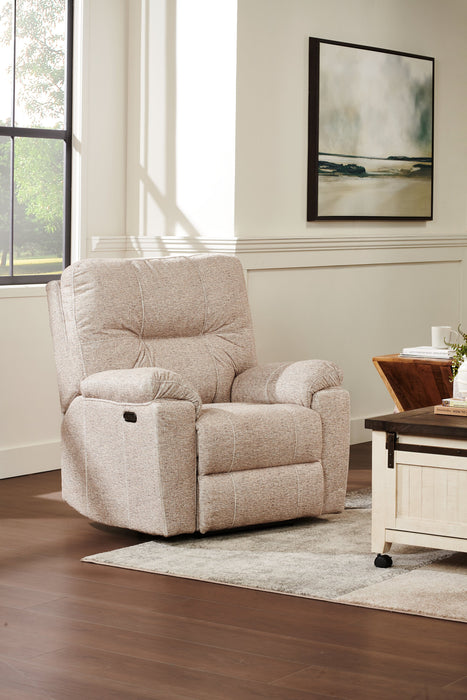 Made in Canada Dawson 40\" Fabric Power Reclining Chair with USB Port - Beige