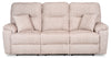 Made in Canada Dawson 87\" Fabric Power Reclining Sofa with USB Port and Accent Pillows - Beige