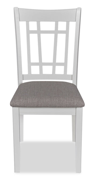Dena Dining Chair with Linen-Look Fabric - Dove Grey