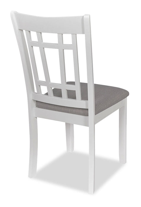 Dena Dining Chair with Linen-Look Fabric - Dove Grey
