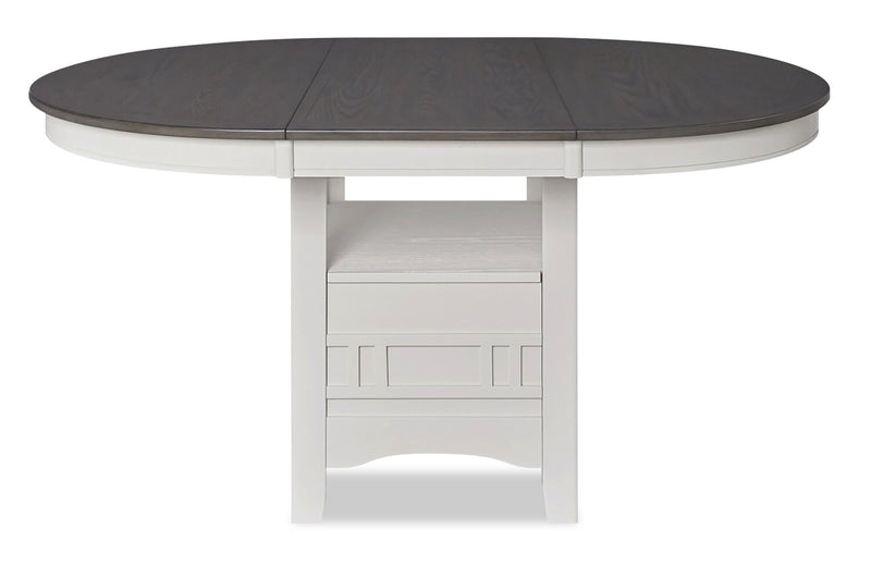 Dena Dining Table with 42-60\"W Extension, Round  - Dove Grey