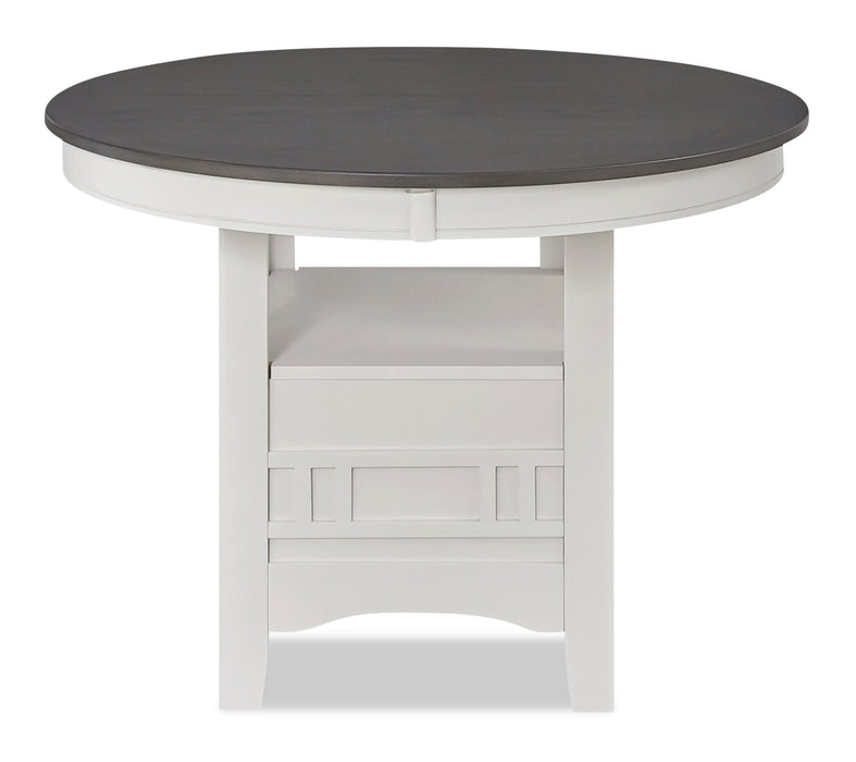 Dena Dining Table with 42-60\"W Extension, Round  - Dove Grey