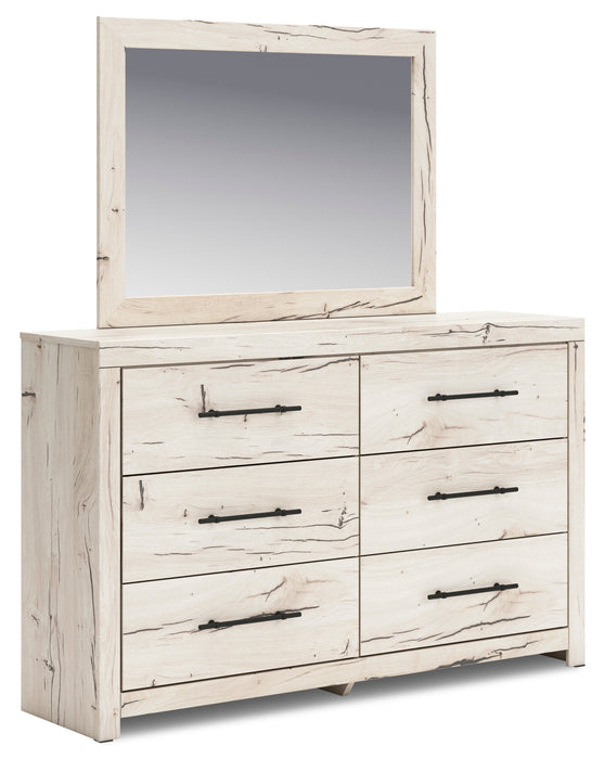 Derekson Bedroom Dresser Mirror - Rustic White