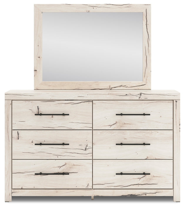 Derekson Bedroom Dresser Mirror - Rustic White