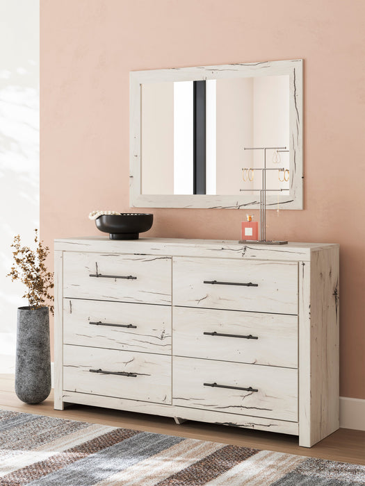Derekson Bedroom Dresser Mirror - Rustic White