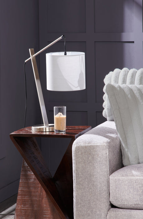 Dexter 24\" Modern Brushed Steel Table Lamp 