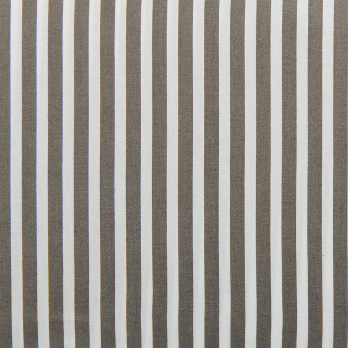 Striped 4-Piece Queen Cotton Sheet Set - Dark Grey