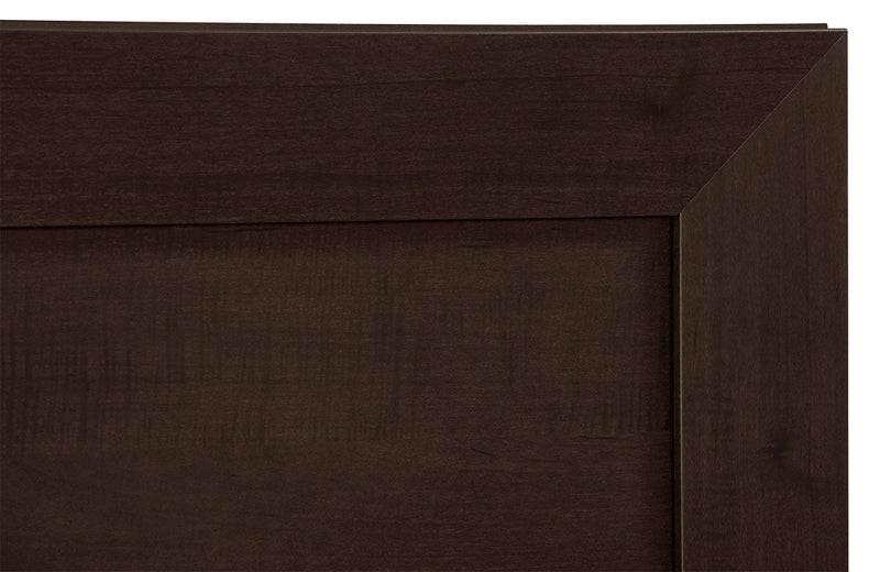 Yorkdale Panel Bed with Headboard & Frame, Made in Canada, Brown - Queen Size