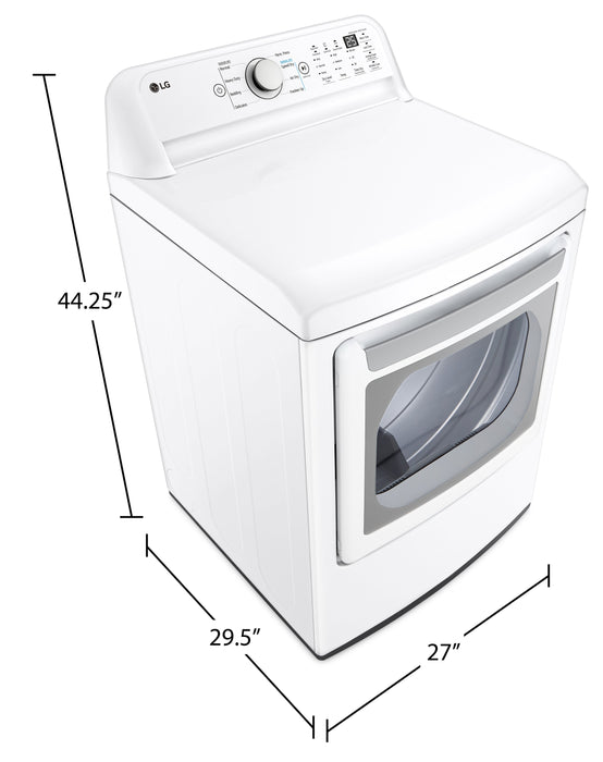 LG 7.3 Cu. Ft. Electric Dryer - White - DLE7150W