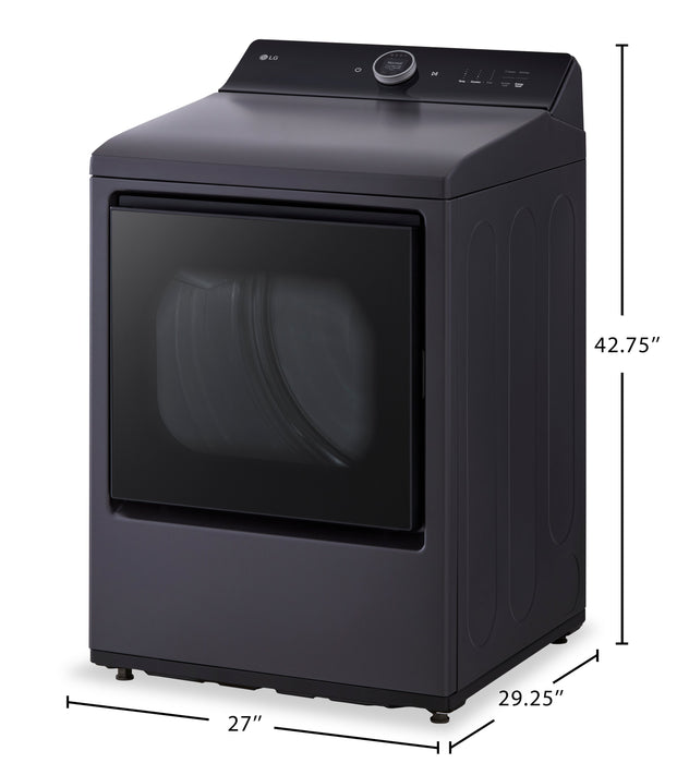 LG 7.3 Cu. Ft. Electric Dryer with Steam - Matte Black - DLEX8600BE