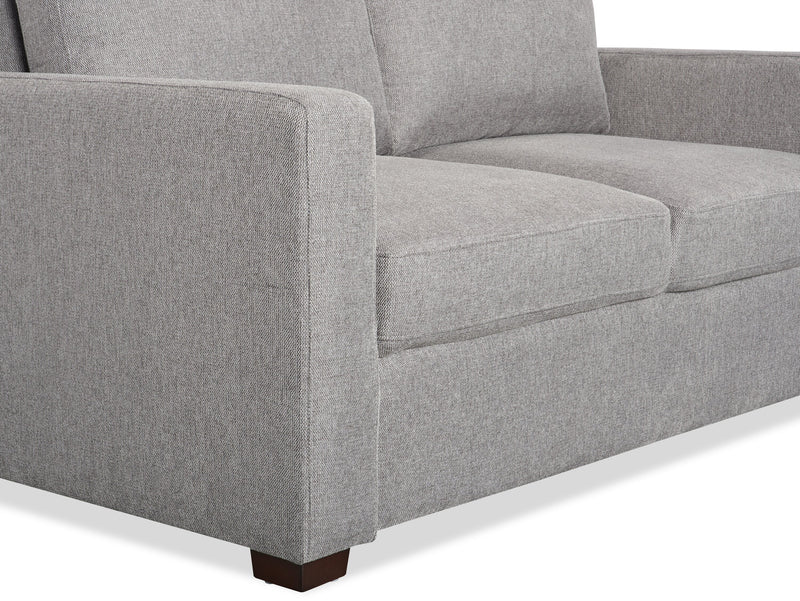 Drift 66.5\" Linen-Look Fabric Sleeper Sofa with Track Arms - Grey