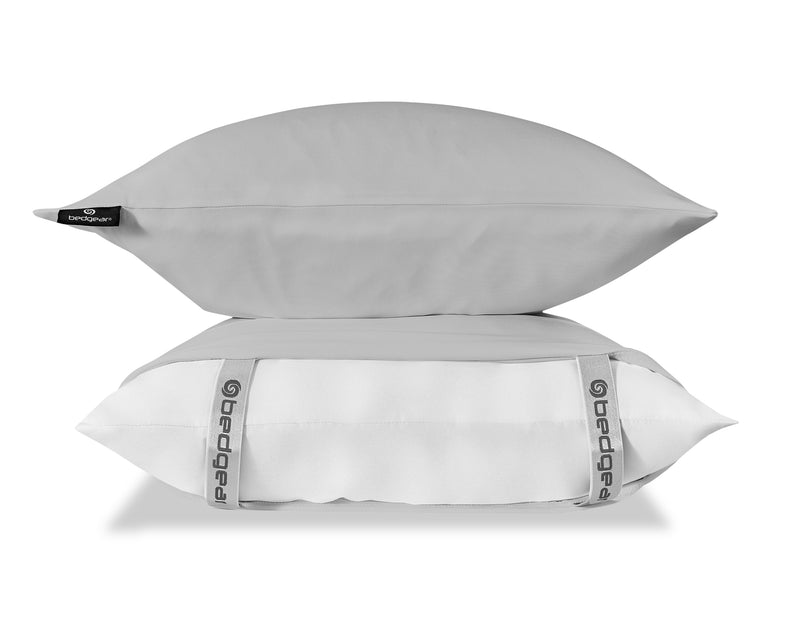 BEDGEAR Dri-Tec® 4-Piece Queen Split Head Sheet Set - Light Grey