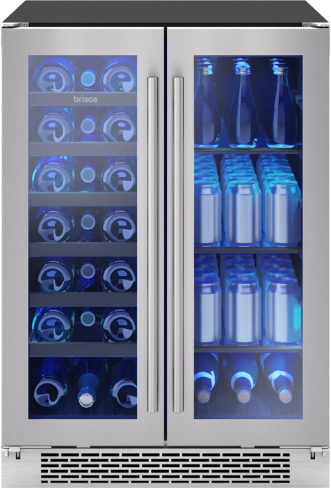 Brisas by Zephyr  24\" Wine Beverage Cooler - Stainless Steel - BWB24C32AG