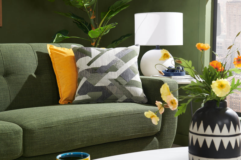 Kort & Co. Elara 18\" White Pewter Ceramic Table Lamp